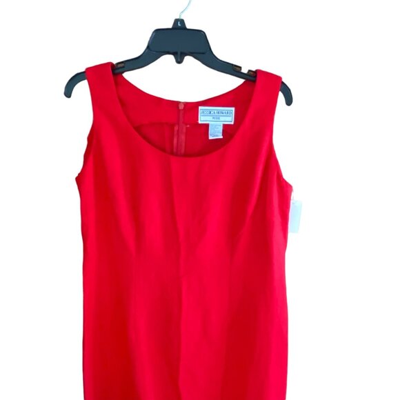 Jessica Howard Petite Dress Womens 12P Red Sleeveless Maxi Linen Blend Beach‎ - Picture 3 of 11